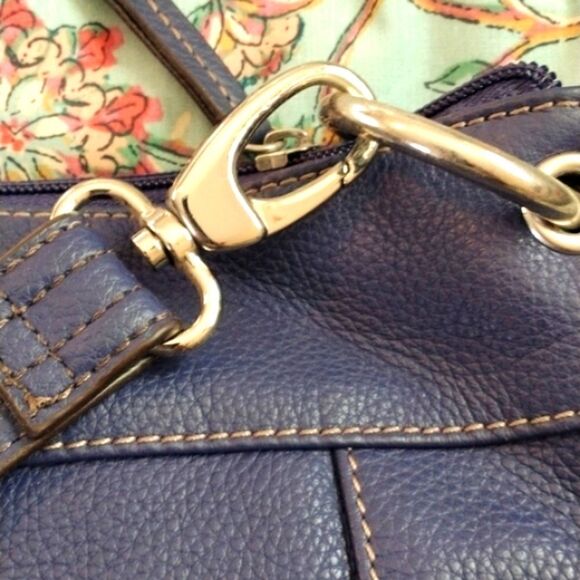 Tignanello Blue Leather Hobo Bag - Picture 5 of 11